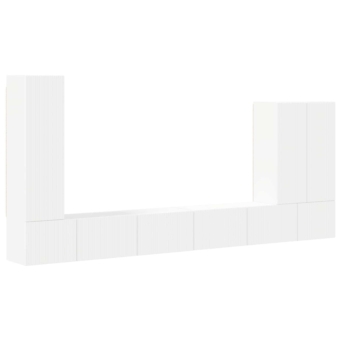 vidaXL TV Wall Cabinet Set 6 pcs White