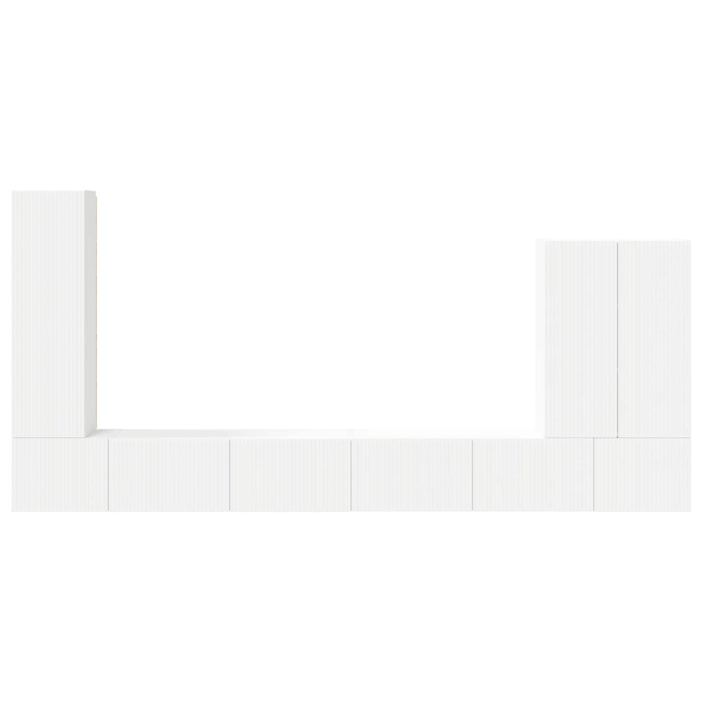vidaXL TV Wall Cabinet Set 6 pcs White