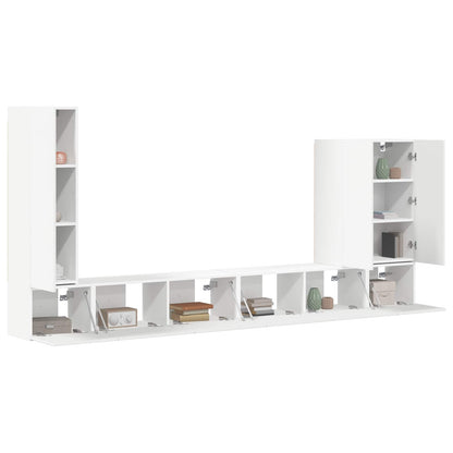 vidaXL TV Wall Cabinet Set 6 pcs White