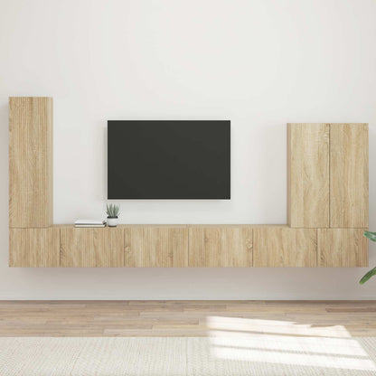 vidaXL TV Wall Cabinet Set 6 pcs Sonoma Oak