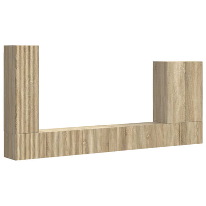 vidaXL TV Wall Cabinet Set 6 pcs Sonoma Oak