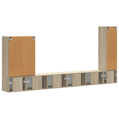 vidaXL TV Wall Cabinet Set 6 pcs Sonoma Oak