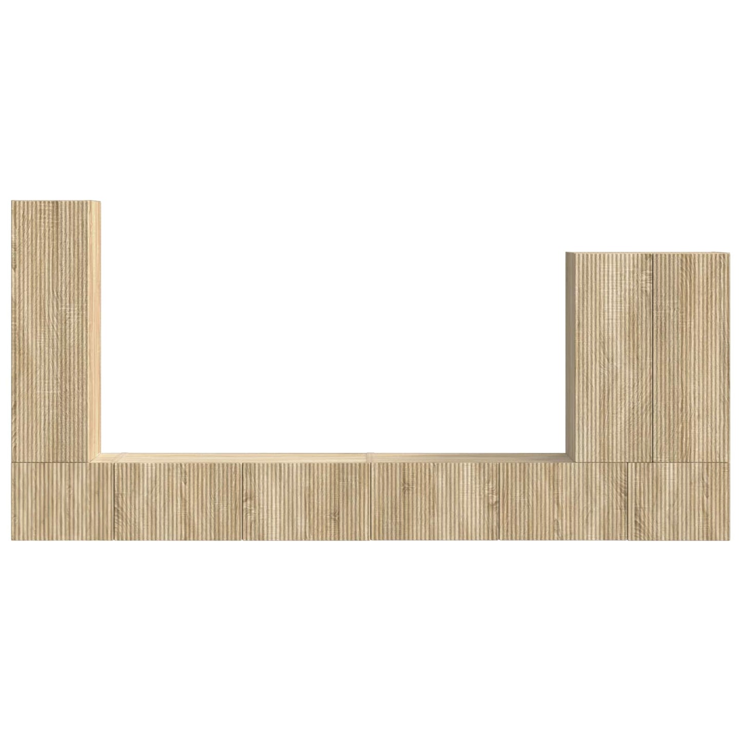 vidaXL TV Wall Cabinet Set 6 pcs Sonoma Oak