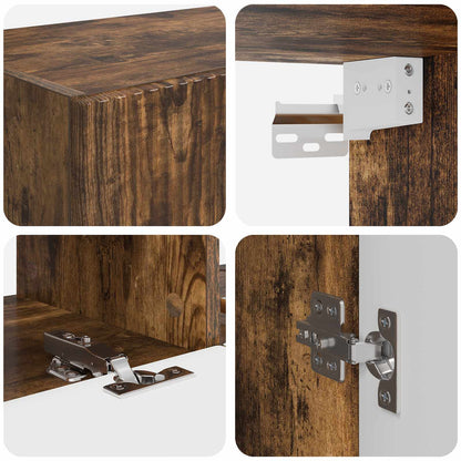 vidaXL TV Wall Cabinet Set Wall-mounted 6 pcs Smoked Oak