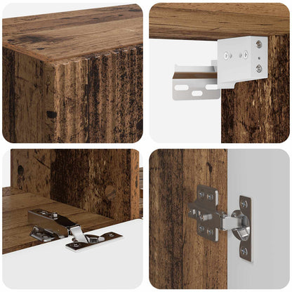 vidaXL TV Wall Cabinet Set Wall-mounted 6 pcs Old Wood