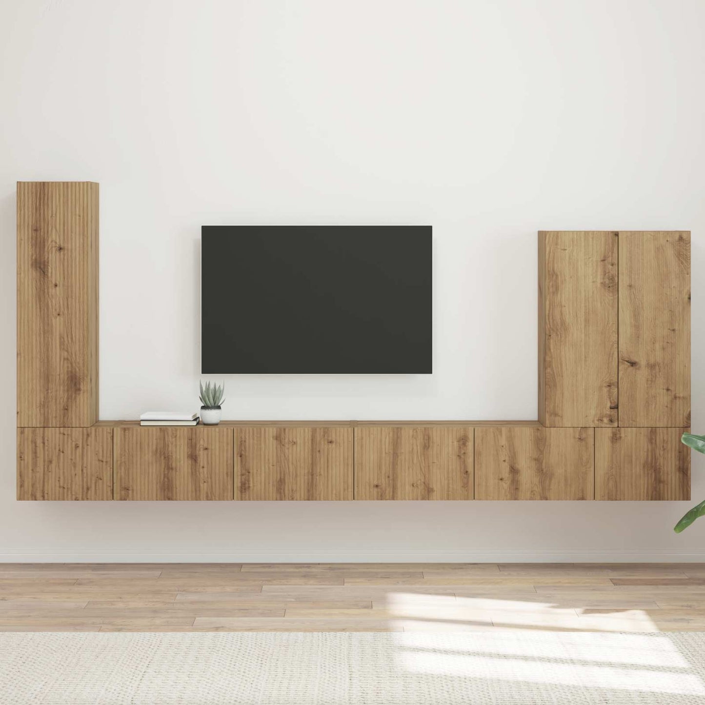 vidaXL TV Wall Cabinet Set 6 pcs Artisan Oak
