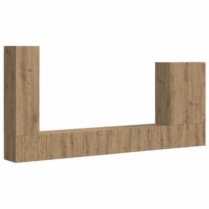 vidaXL TV Wall Cabinet Set 6 pcs Artisan Oak