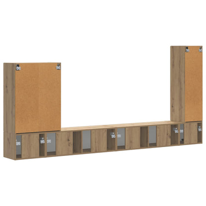 vidaXL TV Wall Cabinet Set 6 pcs Artisan Oak