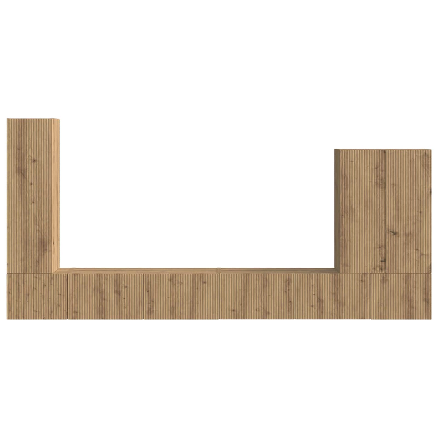 vidaXL TV Wall Cabinet Set 6 pcs Artisan Oak