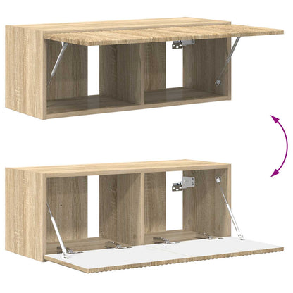 vidaXL TV Cabinet Set Wall-mounted 2 pcs Sonoma Oak Engineered Wood
