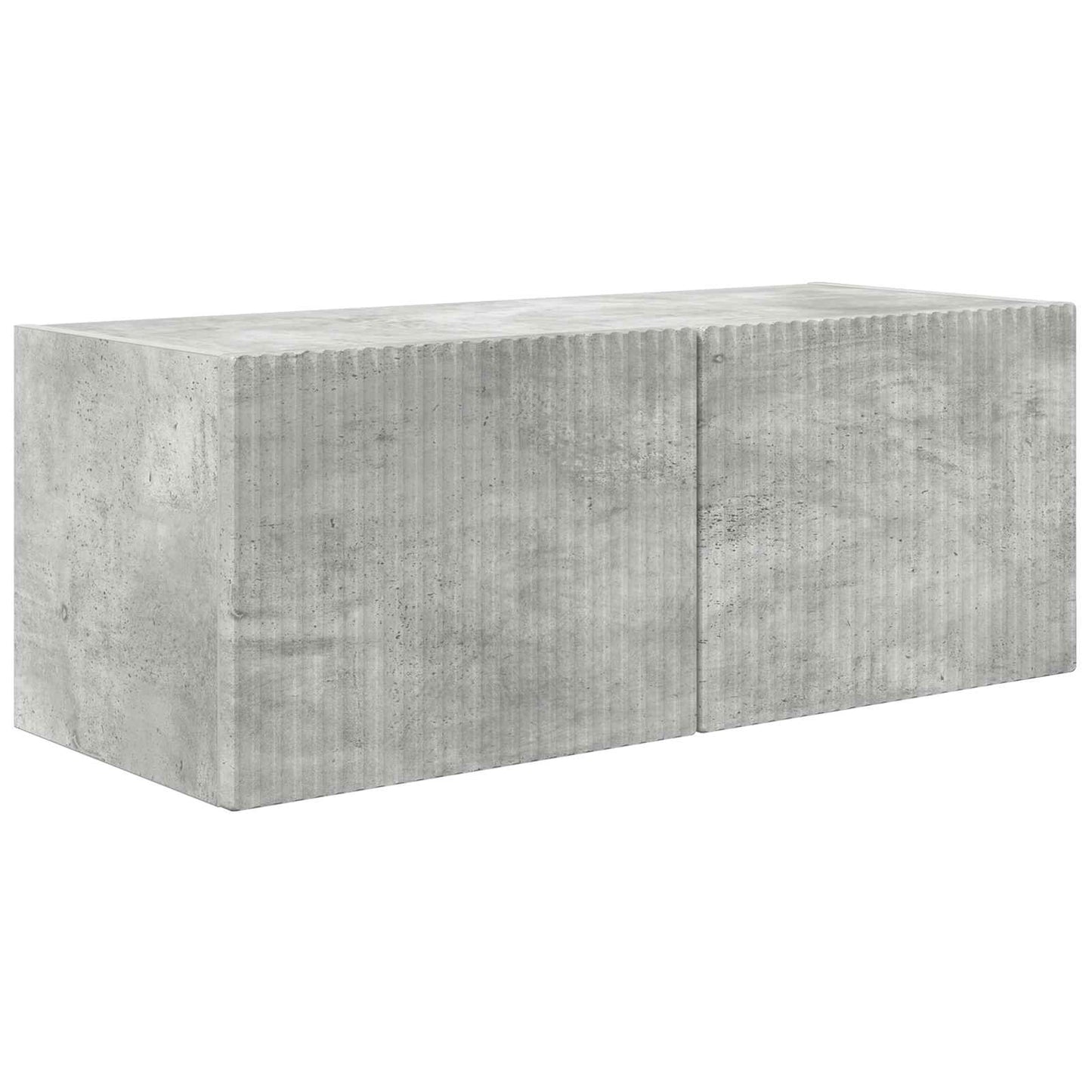 vidaXL TV Cabinet Set Wall-mounted 2 pcs Concrete Grey Engineered Wood