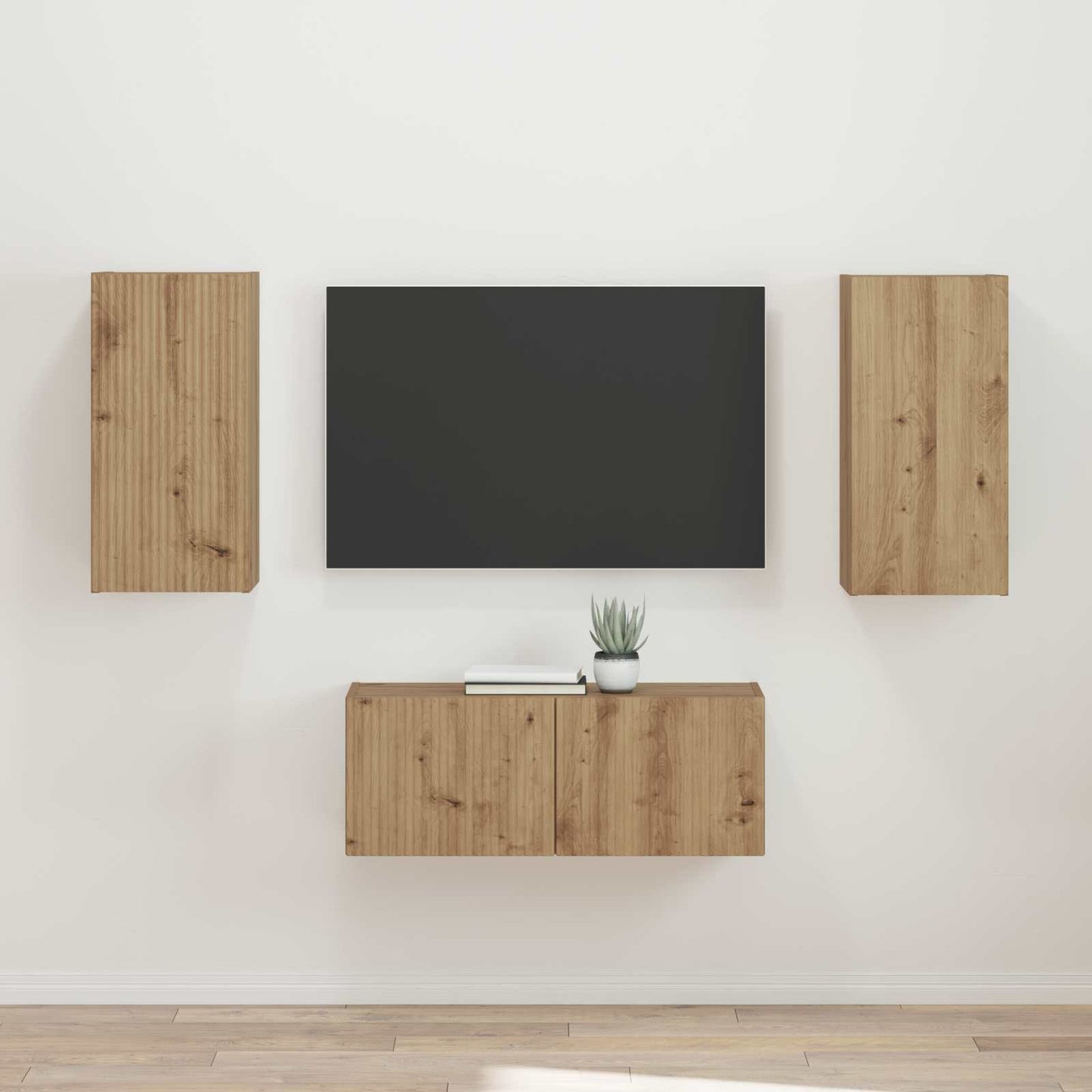 vidaXL TV Cabinet Set 2 pcs Artisan Oak Engineered Wood