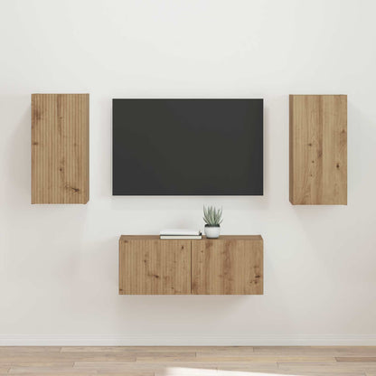 vidaXL TV Cabinet Set 2 pcs Artisan Oak Engineered Wood