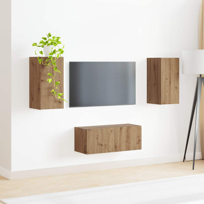 vidaXL TV Cabinet Set 2 pcs Artisan Oak Engineered Wood