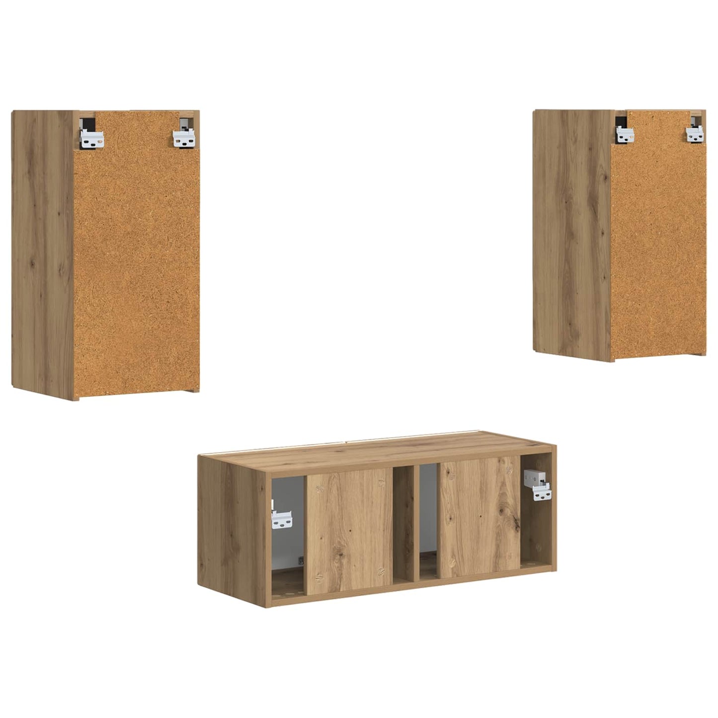 vidaXL TV Cabinet Set 2 pcs Artisan Oak Engineered Wood