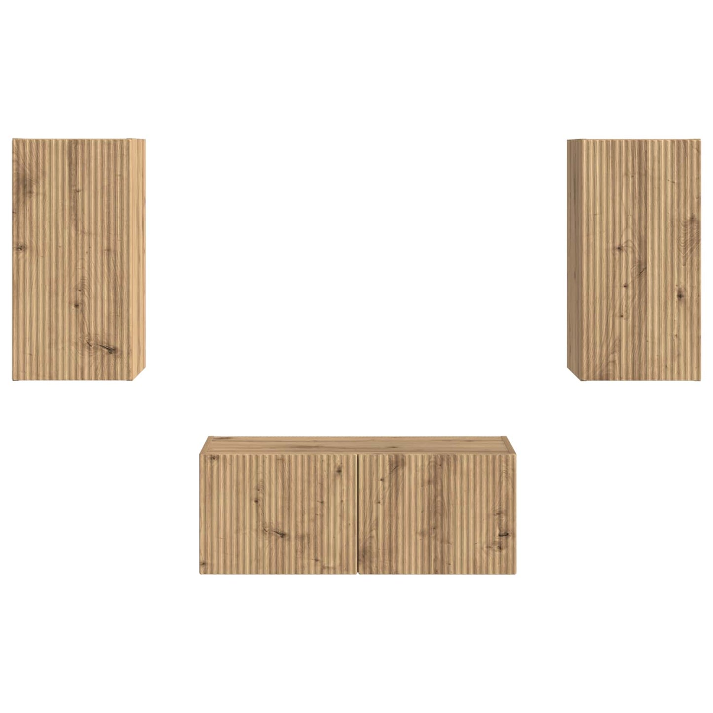vidaXL TV Cabinet Set 2 pcs Artisan Oak Engineered Wood
