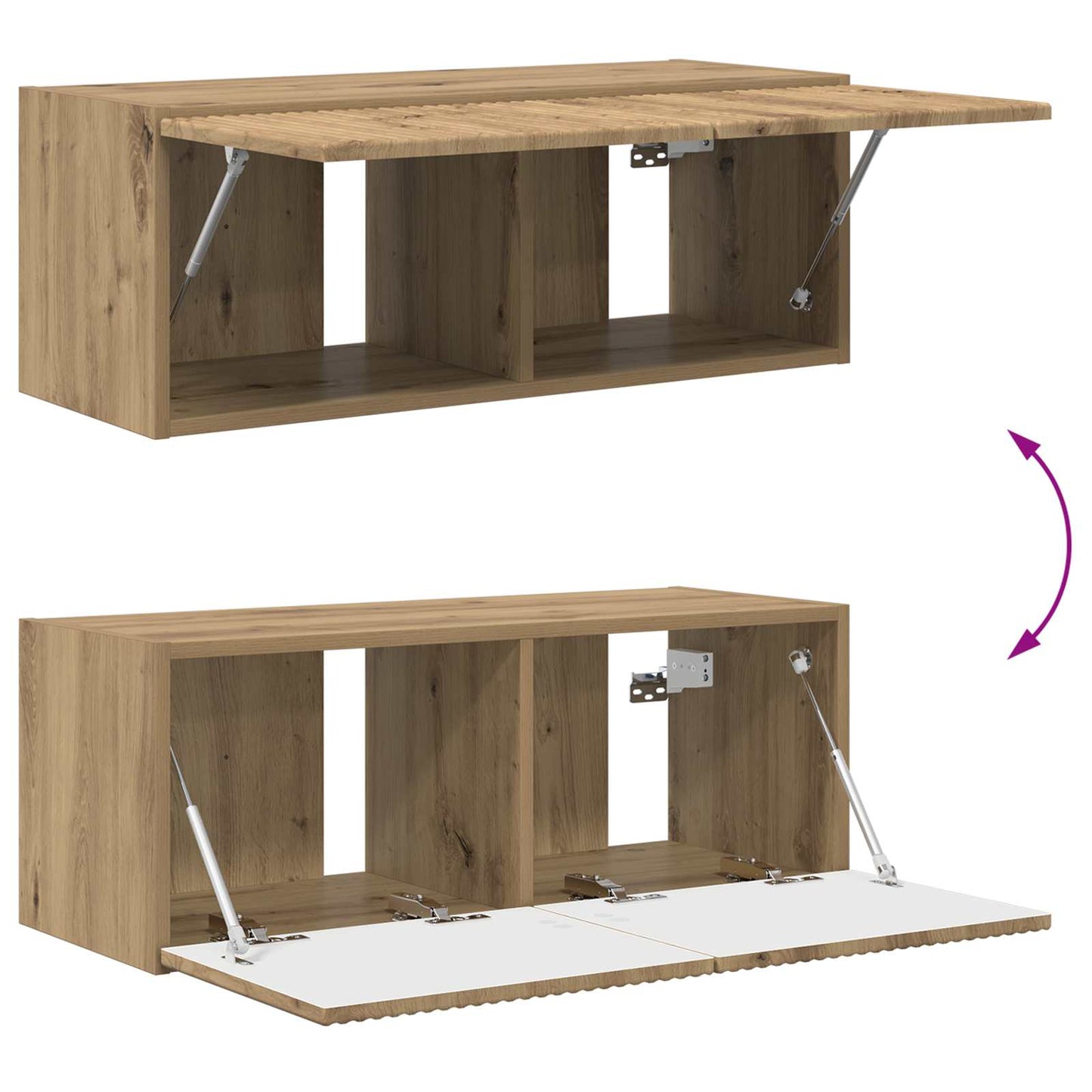 vidaXL TV Cabinet Set 2 pcs Artisan Oak Engineered Wood
