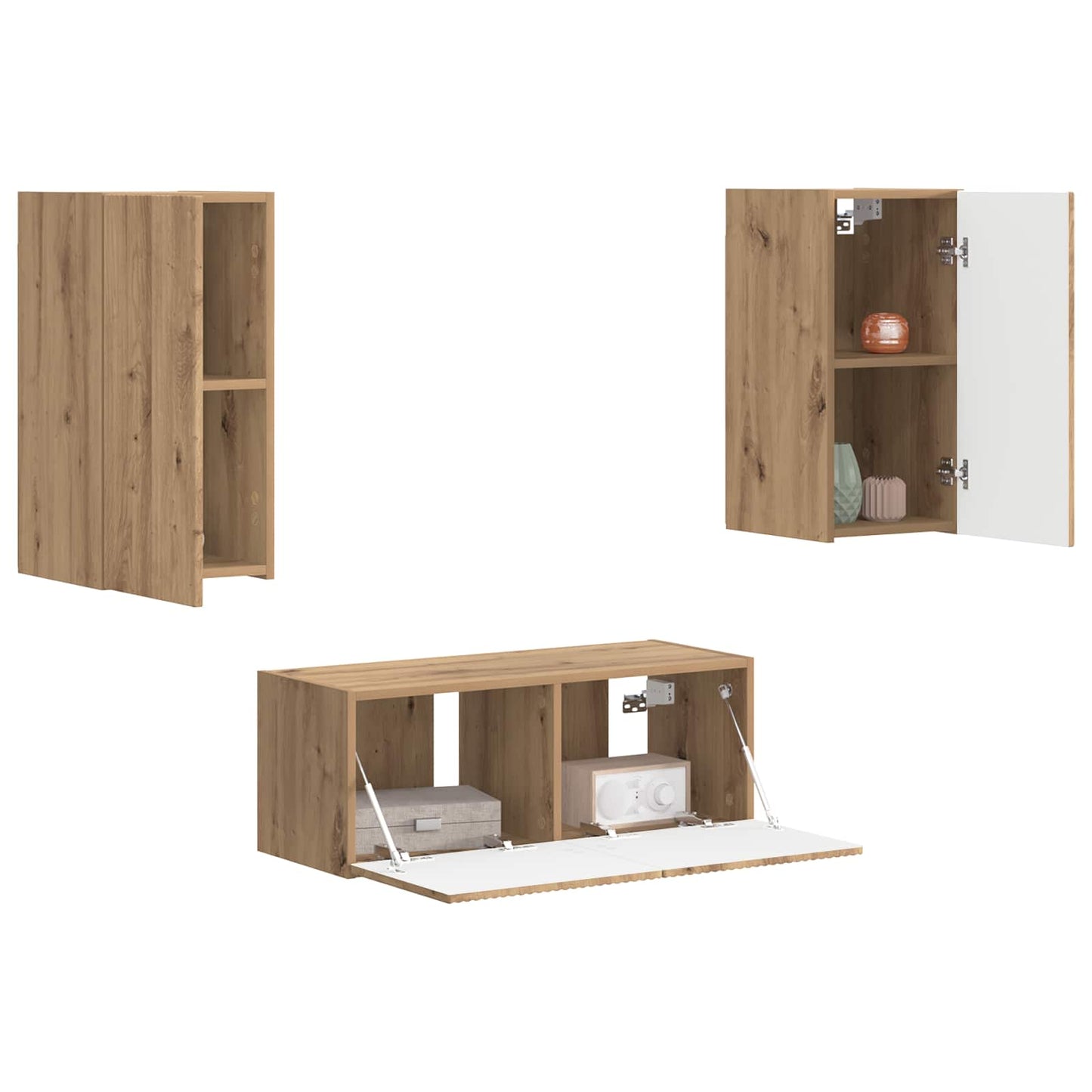 vidaXL TV Cabinet Set 2 pcs Artisan Oak Engineered Wood