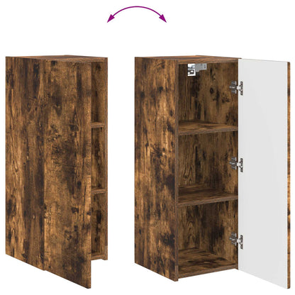 vidaXL TV Cabinet Set Wall-mounted 2 pcs Smoked Oak Engineered Wood