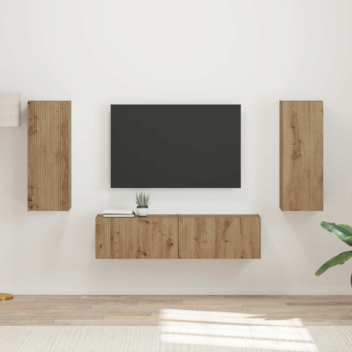 vidaXL TV Cabinet Set 2 pcs Artisan Oak Engineered Wood