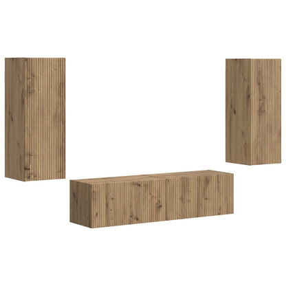 vidaXL TV Cabinet Set 2 pcs Artisan Oak Engineered Wood