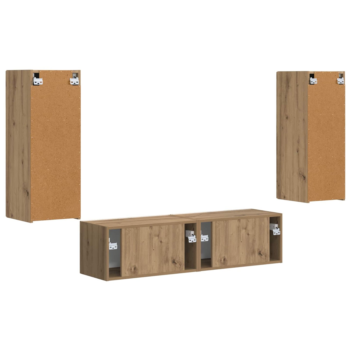 vidaXL TV Cabinet Set 2 pcs Artisan Oak Engineered Wood