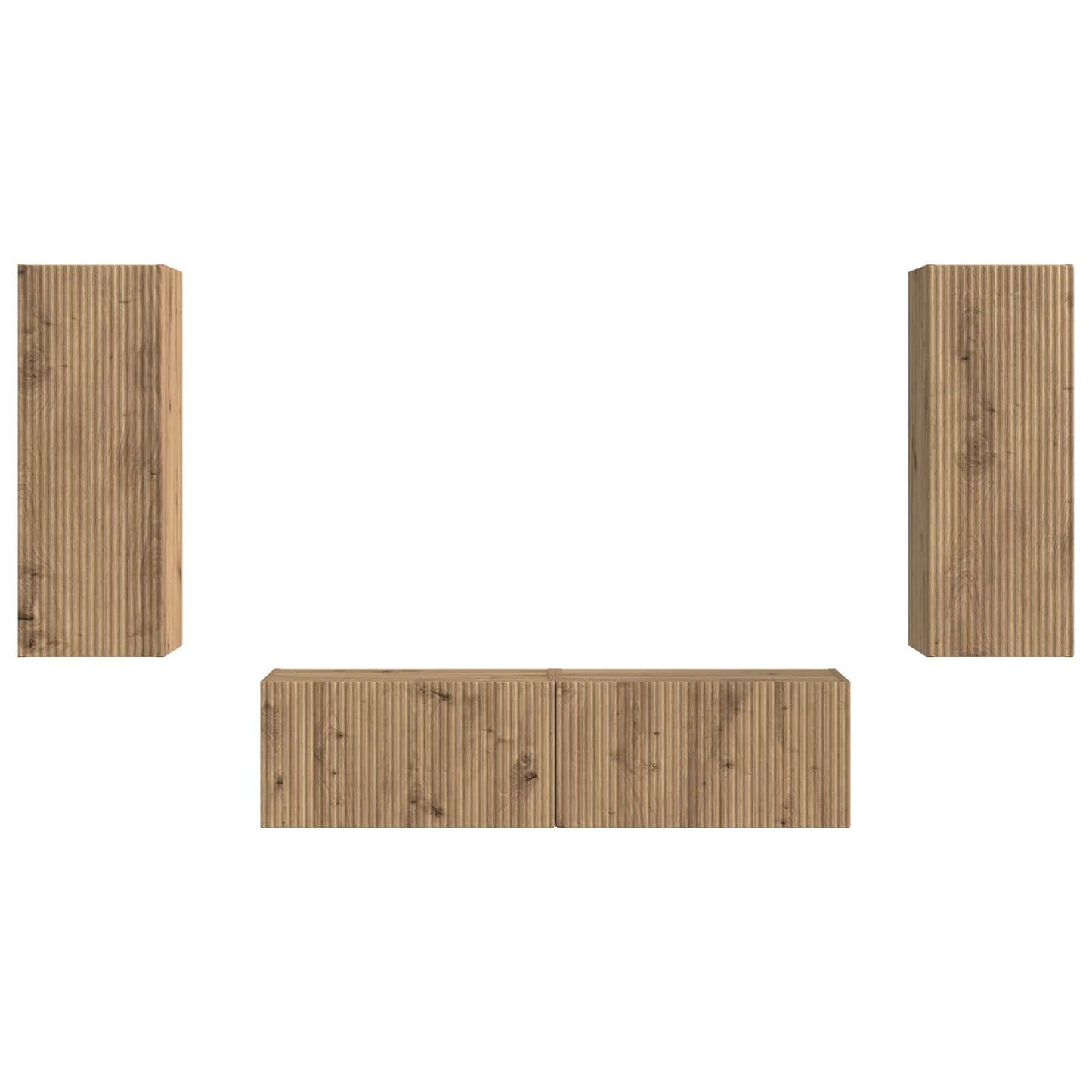 vidaXL TV Cabinet Set 2 pcs Artisan Oak Engineered Wood