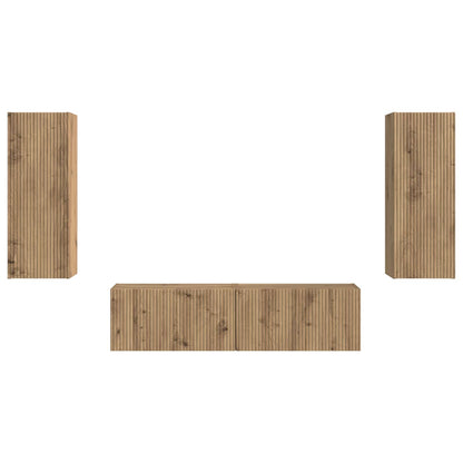 vidaXL TV Cabinet Set 2 pcs Artisan Oak Engineered Wood