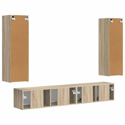 vidaXL TV Cabinet Set Wall-mounted 3 pcs Sonoma Oak Engineered Wood
