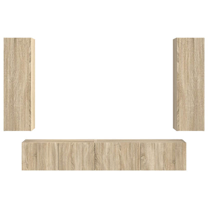 vidaXL TV Cabinet Set Wall-mounted 3 pcs Sonoma Oak Engineered Wood