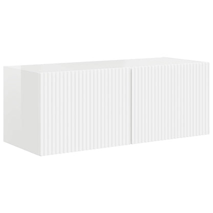 vidaXL TV Cabinet Set 3 pcs High Gloss White Engineered Wood