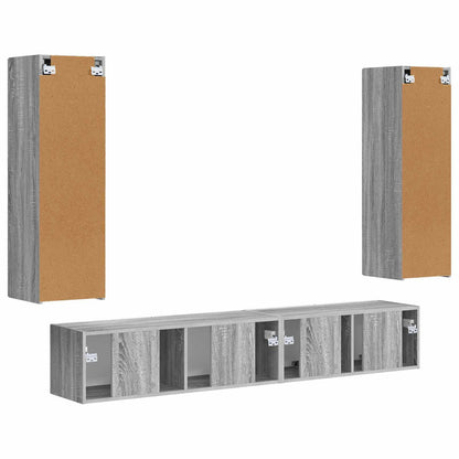 vidaXL TV Cabinet Set Wall-mounted 3 pcs Grey Sonoma Engineered Wood