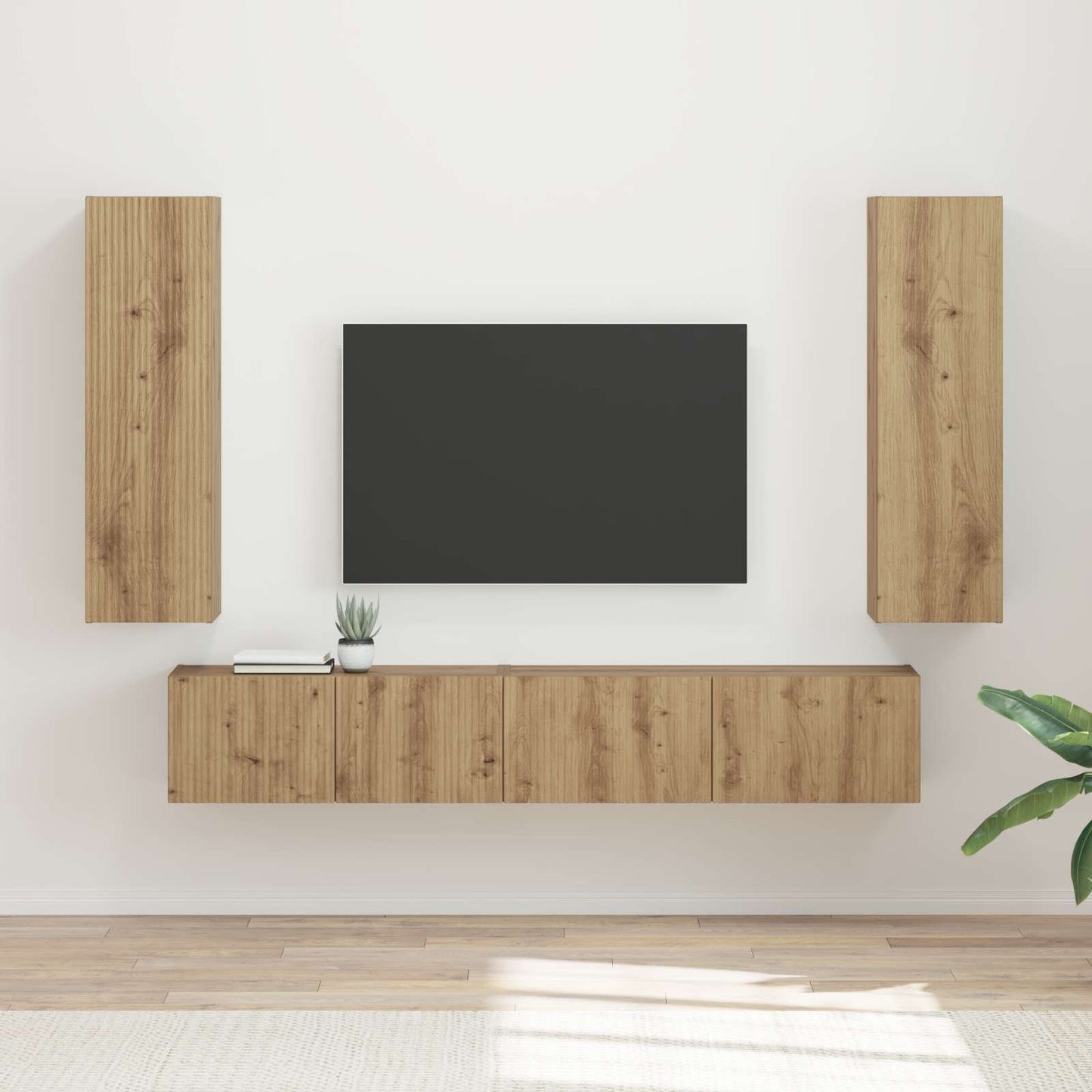 vidaXL TV Cabinet Set 3 pcs Artisan Oak Engineered Wood