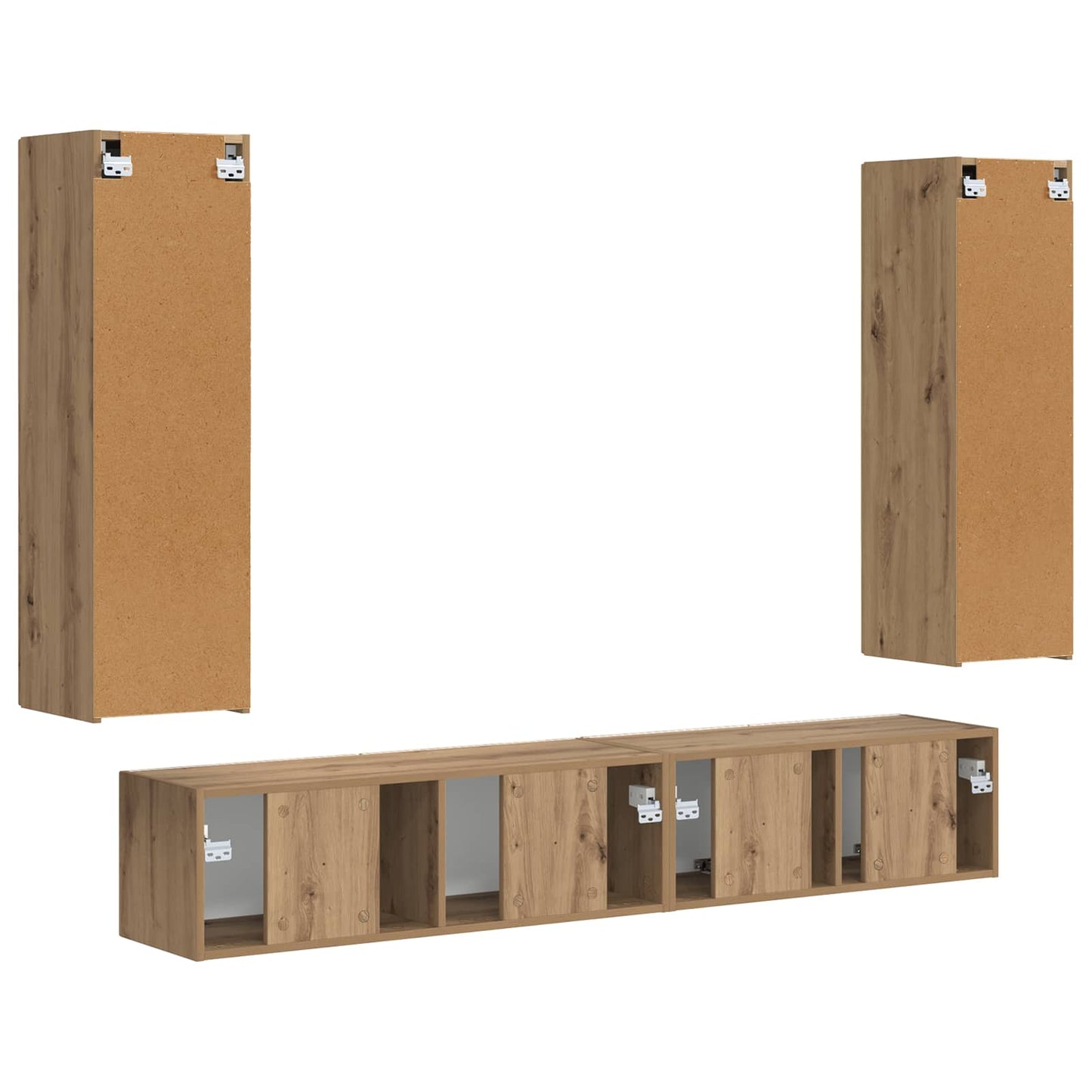 vidaXL TV Cabinet Set 3 pcs Artisan Oak Engineered Wood