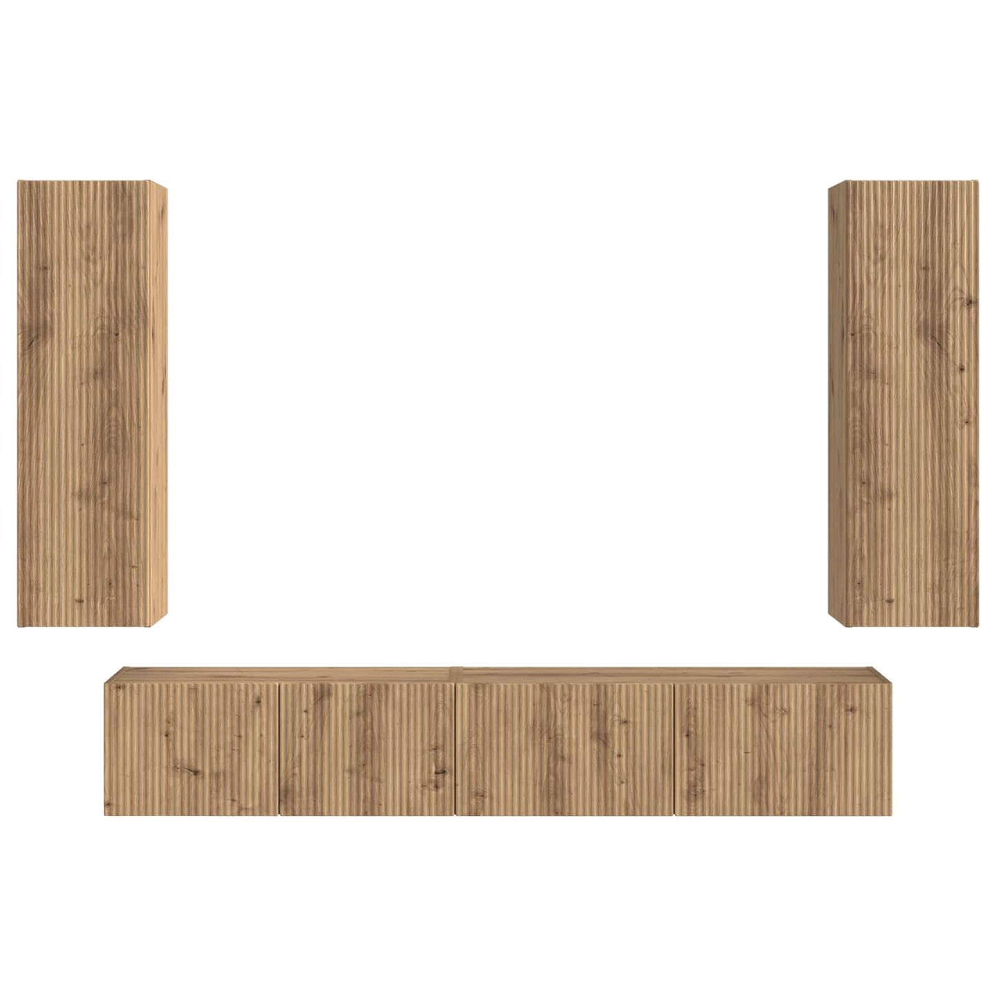 vidaXL TV Cabinet Set 3 pcs Artisan Oak Engineered Wood
