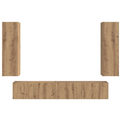 vidaXL TV Cabinet Set 3 pcs Artisan Oak Engineered Wood