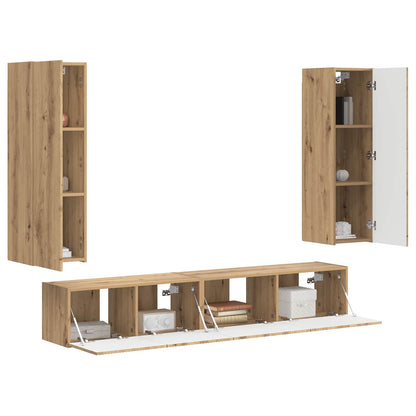 vidaXL TV Cabinet Set 3 pcs Artisan Oak Engineered Wood