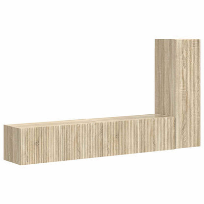 vidaXL TV Cabinet Set Wall-mounted 3 pcs Sonoma Oak Engineered Wood