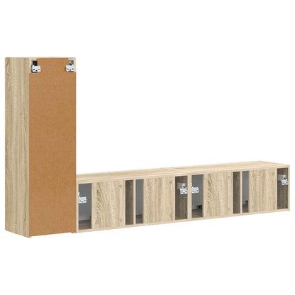 vidaXL TV Cabinet Set Wall-mounted 3 pcs Sonoma Oak Engineered Wood