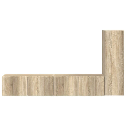 vidaXL TV Cabinet Set Wall-mounted 3 pcs Sonoma Oak Engineered Wood