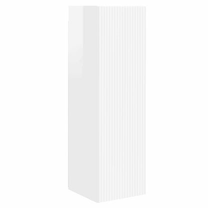 vidaXL TV Cabinet Set 3 pcs High Gloss White Engineered Wood