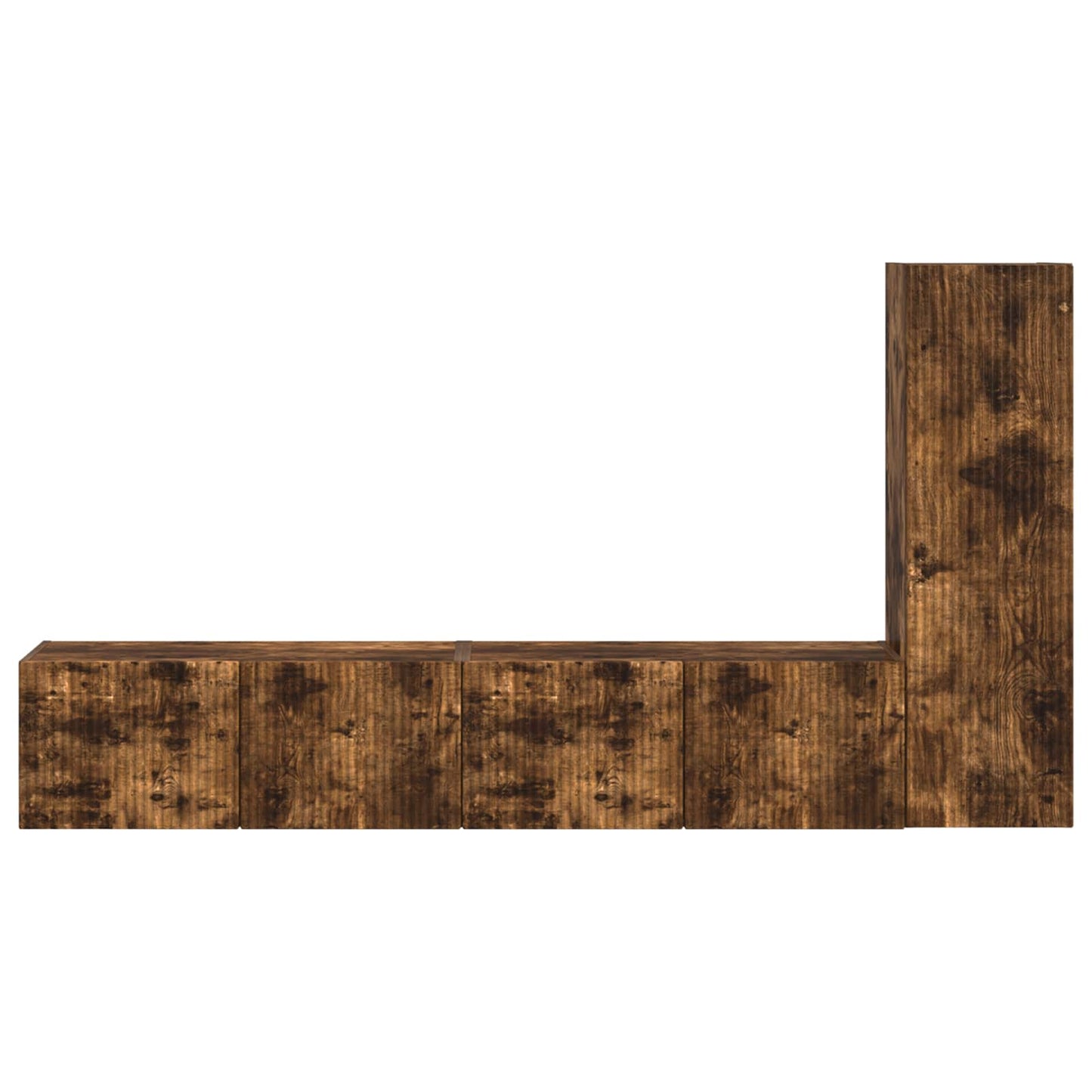 vidaXL TV Cabinet Set Wall-mounted 3 pcs Smoked Oak Engineered Wood