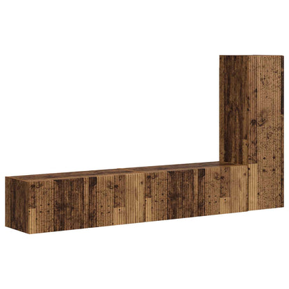 vidaXL TV Cabinet Set Wall-mounted 3 pcs Old Wood Engineered Wood