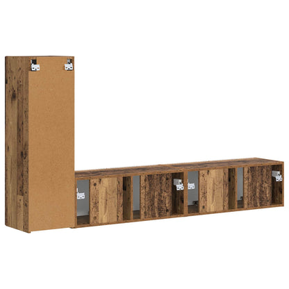 vidaXL TV Cabinet Set Wall-mounted 3 pcs Old Wood Engineered Wood