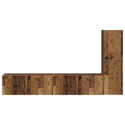 vidaXL TV Cabinet Set Wall-mounted 3 pcs Old Wood Engineered Wood