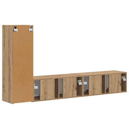 vidaXL TV Cabinet Set Wall-mounted 3 pcs Artisan Oak Engineered Wood