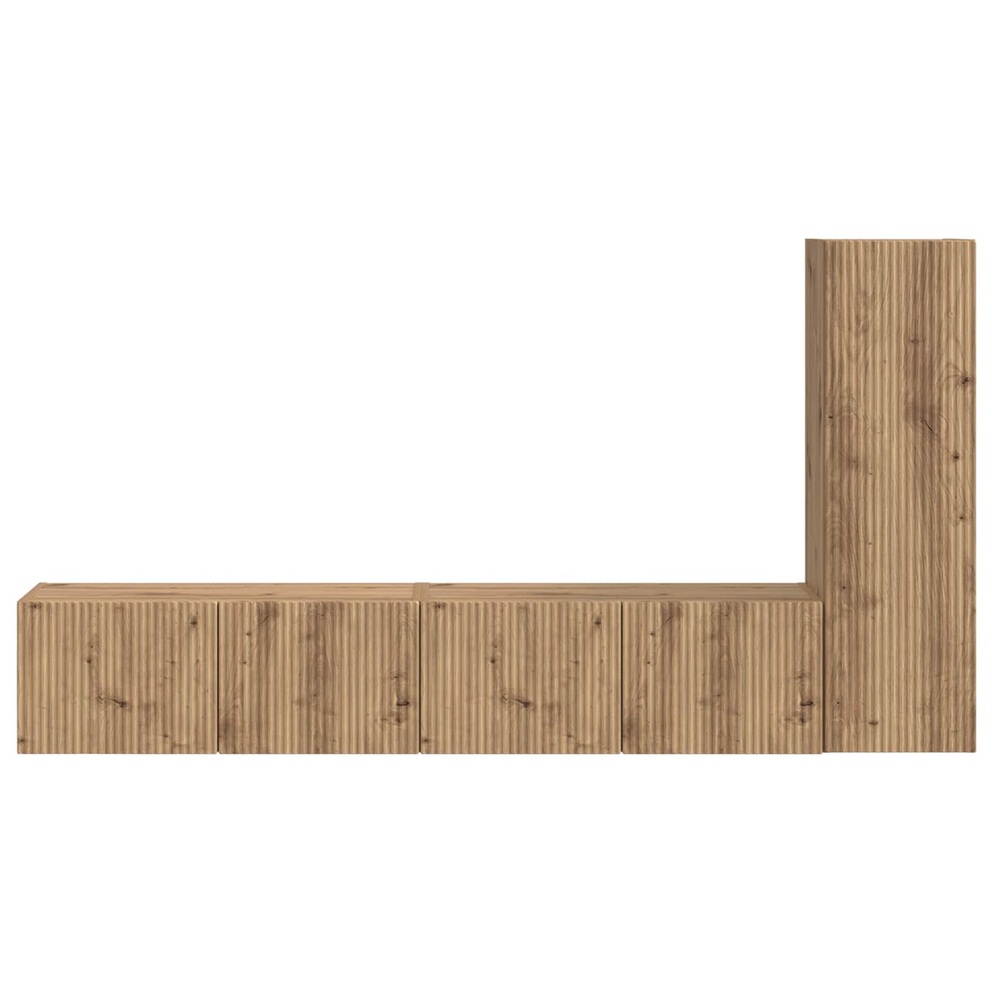 vidaXL TV Cabinet Set Wall-mounted 3 pcs Artisan Oak Engineered Wood