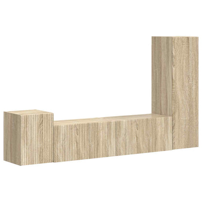 vidaXL TV Cabinet Set Wall-mounted 4 pcs Sonoma Oak Engineered Wood