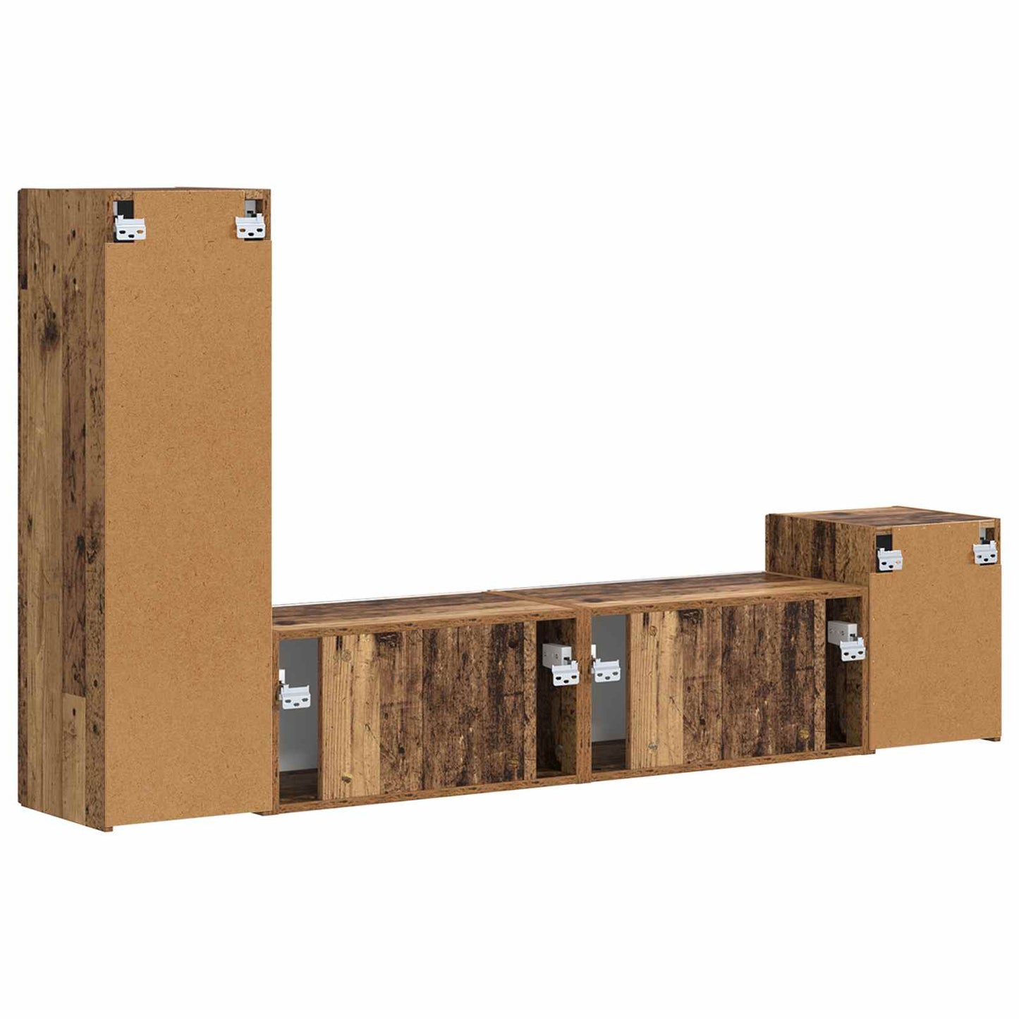 vidaXL TV Cabinet Set Wall-mounted 4 pcs Old Wood Engineered Wood
