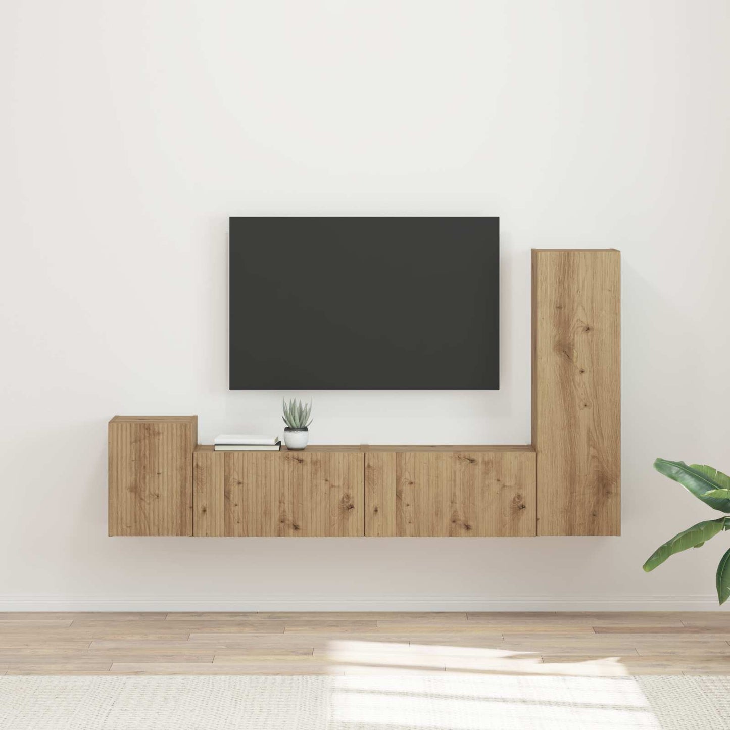 vidaXL TV Cabinet Set 4 pcs Artisan Oak Engineered Wood